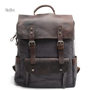 Cartable femme style vintage en coloris marron