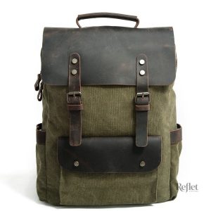 Sac à dos vintage pour femme en toile résistante