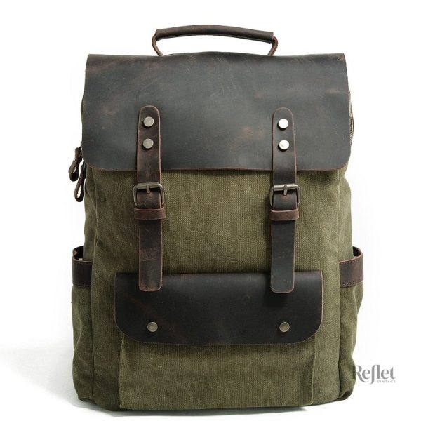 Sac à dos vintage pour femme en toile résistante