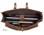 Cartable en cuir vieilli pour un look vintage