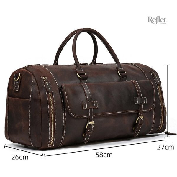 Sac de sport en cuir, parfait pour les voyages