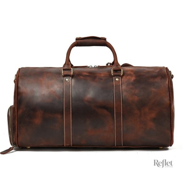 Sac de sport cuir homme, style décontracté et chic