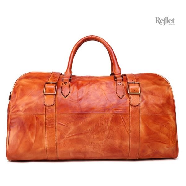 Sac de sport classique en cuir naturel