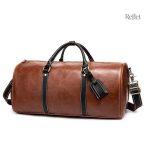 Sac de sport en cuir vintage, style classique et élégant