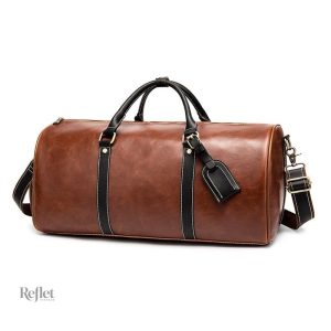 Sac de sport vintage en cuir, pratique et esthétique