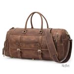 Sac de sport homme en cuir vintage élégant et pratique