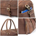 Sac de sport en cuir véritable au style rétro