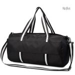 Sac de sport noir vintage en toile robuste
