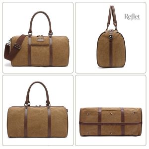 Sac de sport vintage à bandoulières, style rétro