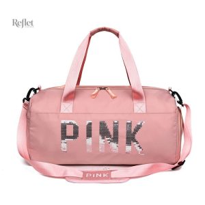 Sac de sport vintage rose en design élégant et pratique
