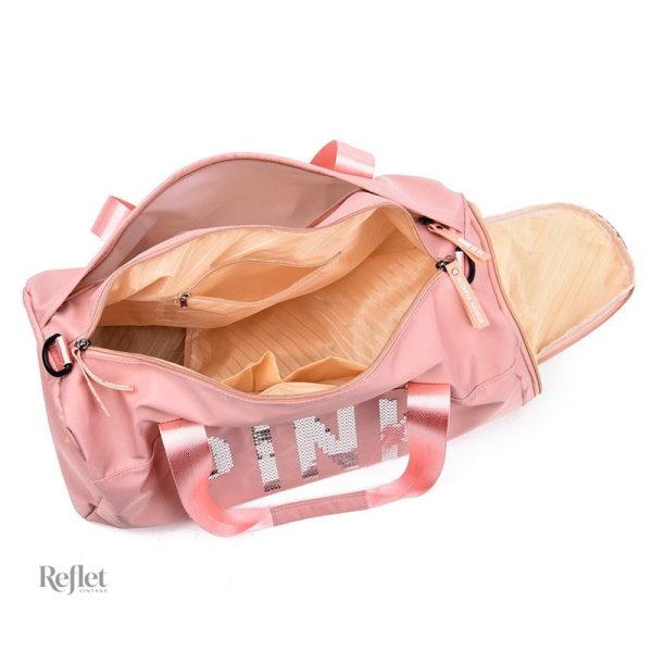 Sac vintage rose pour le sport, idéal pour les déplacements