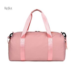 Sac de sport rose vintage, parfait pour les activités en extérieur