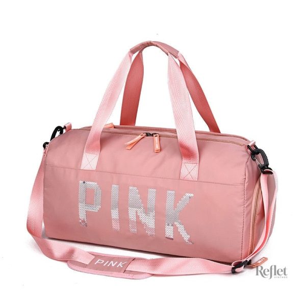 Sac de sport pratique et tendance, finition rose vintage