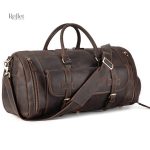 Sac de voyage en cuir avec design rétro élégant