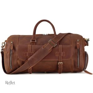 Sac de sport vintage en cuir pour les aventuriers