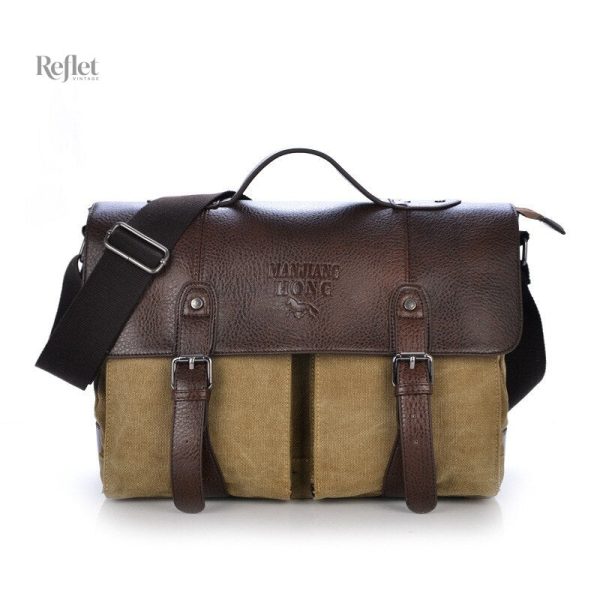 Accessoire photo vintage, sac en cuir élégant