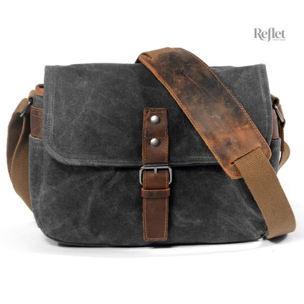 Cartable rétro avec design intemporel et praticité moderne