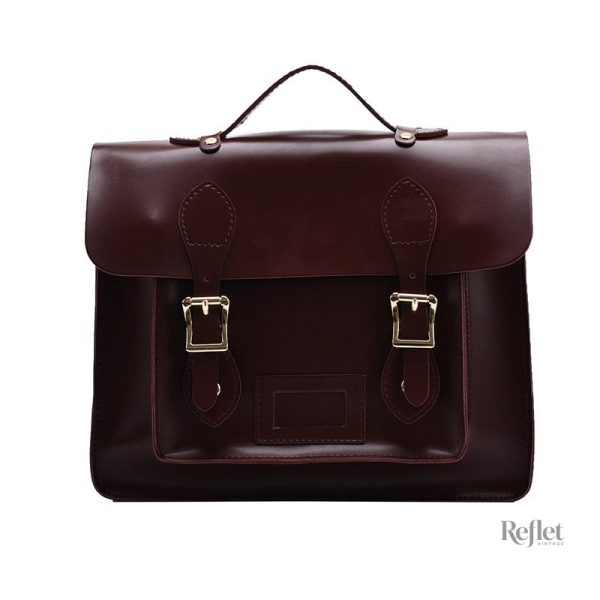 Cartable en cuir, design vintage, idéal pour le quotidien
