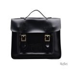 Sac en cuir, modèle cartable avec look rétro et pratique