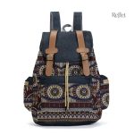 Sac à dos rétro femme en tissu coloré