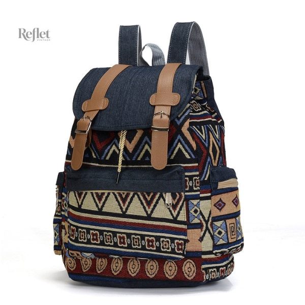 Sac à dos femme style ancien avec poches
