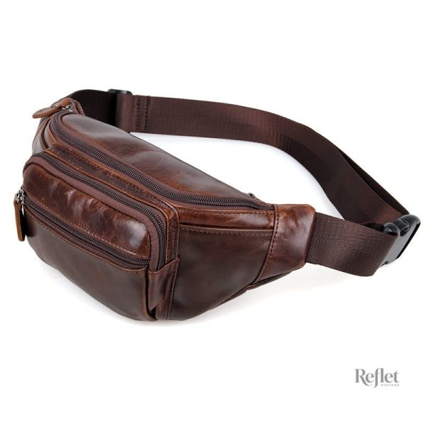 Sac à taille vintage pour hommes, style décontracté