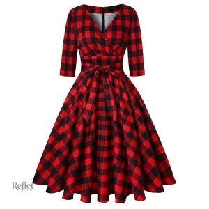 Robe vintage années 60 élégante et colorée