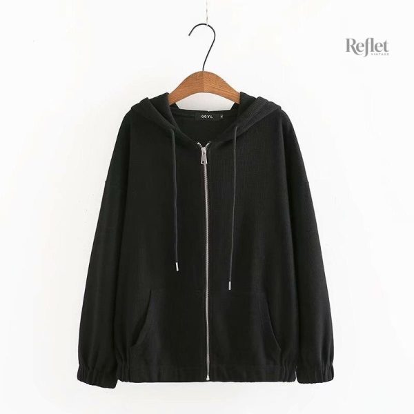 Sweat à capuche féminin esprit rétro