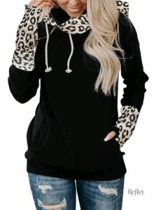 sweat à capuche style rétro pour femme
