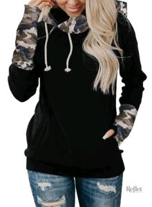 sweat femme tendance vintage à capuche
