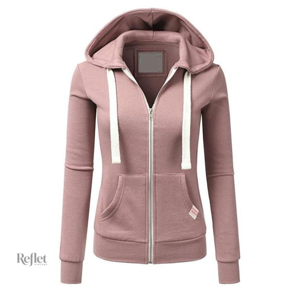 sweat-capuche-zippe-femme-vintage-1 Sweat zippé vintage femme
