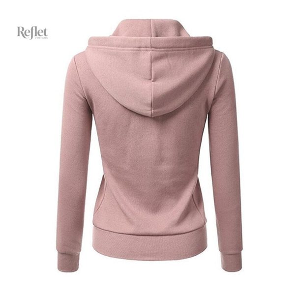 Look vintage femme avec sweat zippé