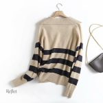 Sweat vintage femme, design à rayures colorées