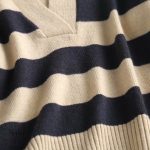 Sweat-shirt femme, motif rayé rétro élégant