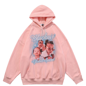 Sweat vintage rose femme en style décontracté