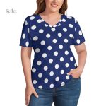 T-shirt vintage à pois pour femme