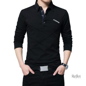 T-shirt vintage pour homme, col classique, look rétro intemporel