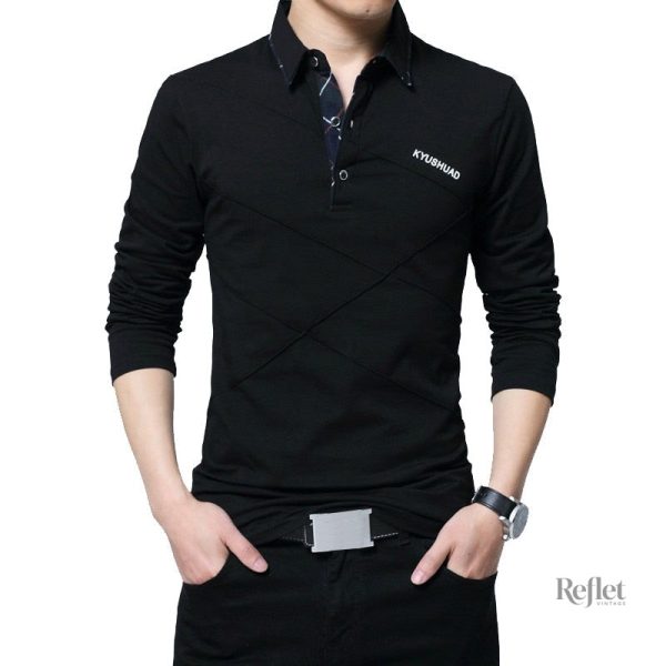 T-shirt vintage pour homme, col classique, look rétro intemporel