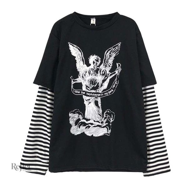 T-shirt blanc large pour un look vintage