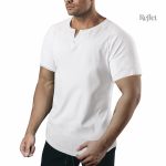 Haut homme classique en blanc, design vintage intemporel
