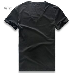 Homme t-shirt col V au style vintage American