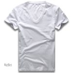 T-shirt homme col V avec look vintage américain