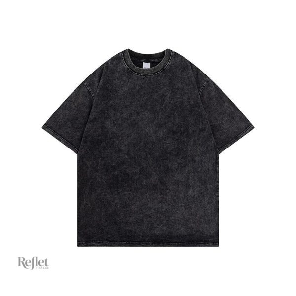 T-shirt homme style vintage, effet délavé
