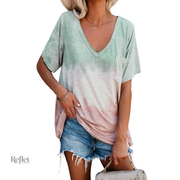 T-shirt Vintage Femme Manches Courtes