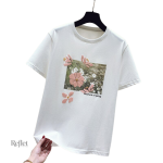 T-shirt femme vintage imprimé élégant et décontracté