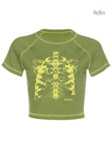 T-shirt femme illustration rétro