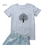 T shirt vintage femme avec imprimé arbre élégant