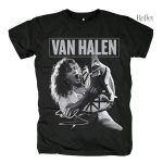T-shirt graphique avec motif vintage de guitariste