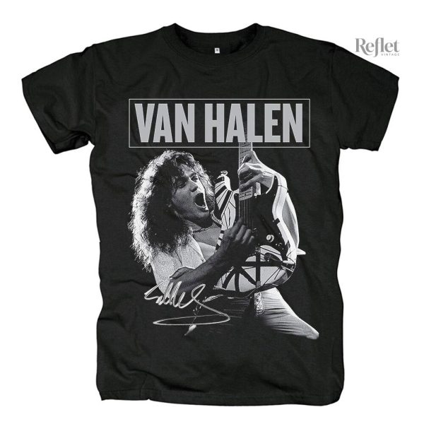 T-shirt graphique avec motif vintage de guitariste