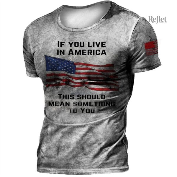 T-shirt homme American, esprit rétro chic